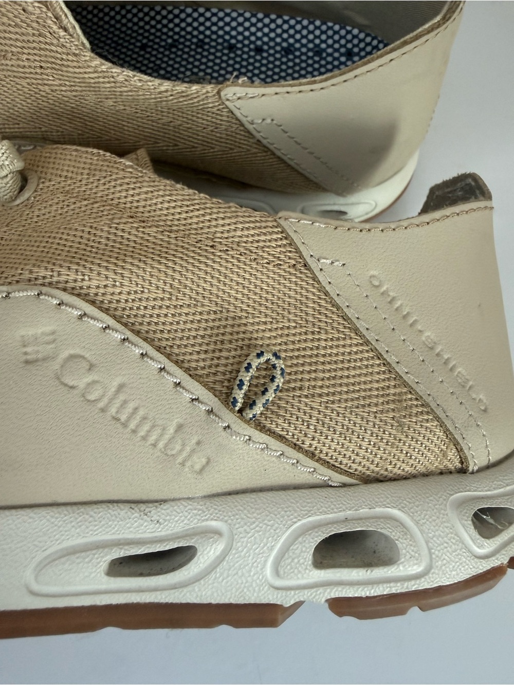 Columbia Mens PFG Bahama Vent Loco Relaxed III Boat Shoes Canvas Leather Tan 9.5 - Picture 6 of 11
